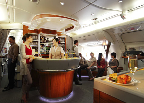 Emirates A380 Onboard Lounge